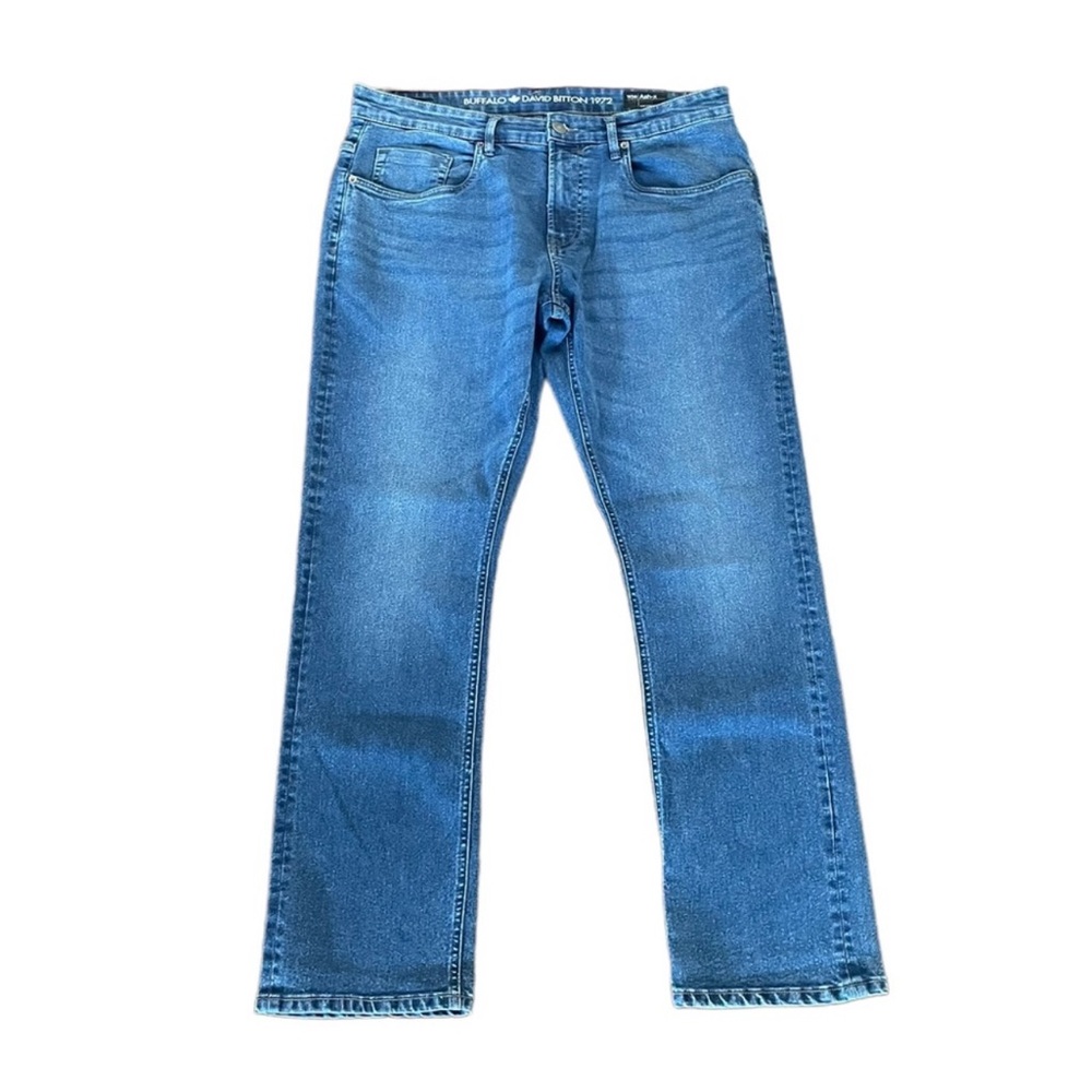 Buffalo David Bitten NWT Ash slim stretch cotton men’s denim blue jean size 38